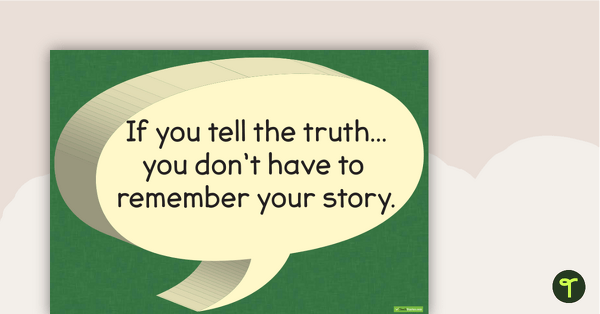 Truth Poster teaching resource