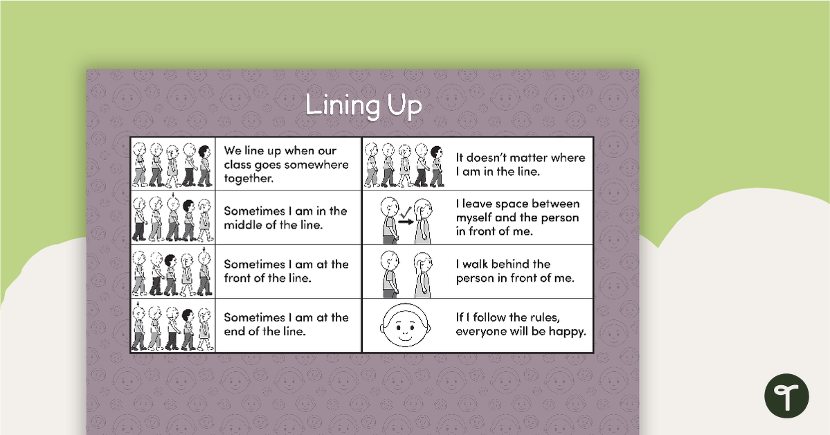 Social Stories - Lining Up teaching resource