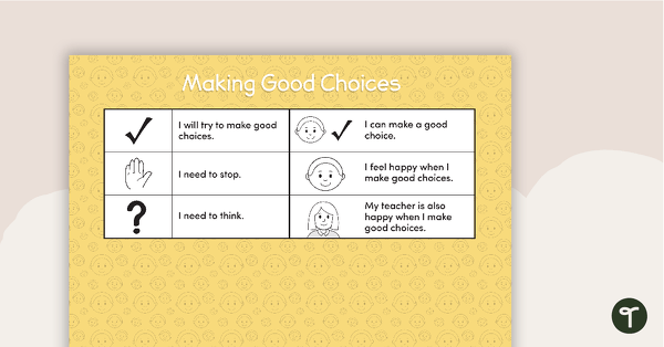 Go to Social Stories - Making a Good Choice teaching resource