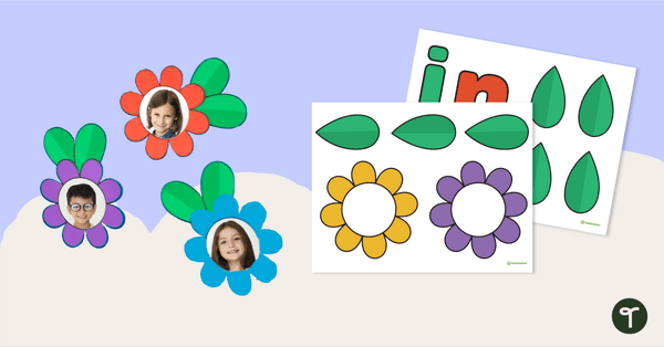 Go to Back-to-School Bulletin Board — Look Who's Blooming Flower teaching resource