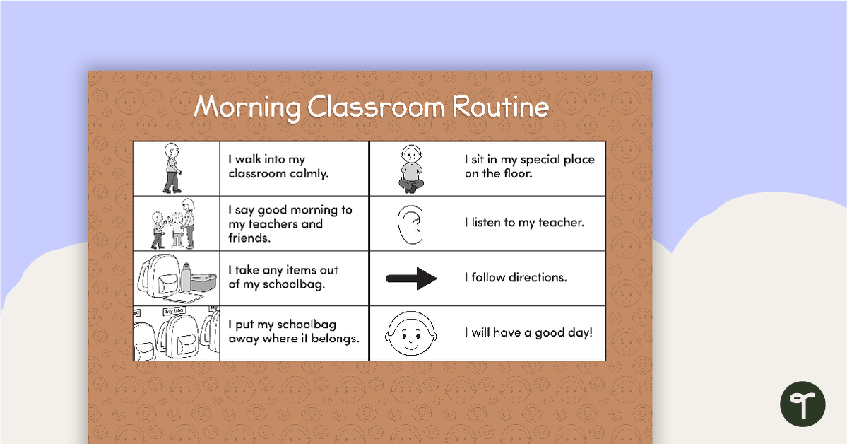 Social Stories - Morning Classroom Routine teaching resource