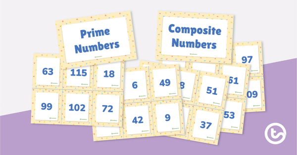 Go to Prime and Composite Number Sort teaching resource