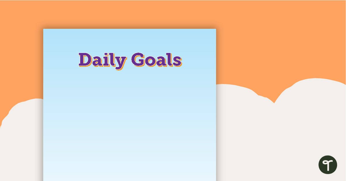 Pencils - Daily Goals teaching resource