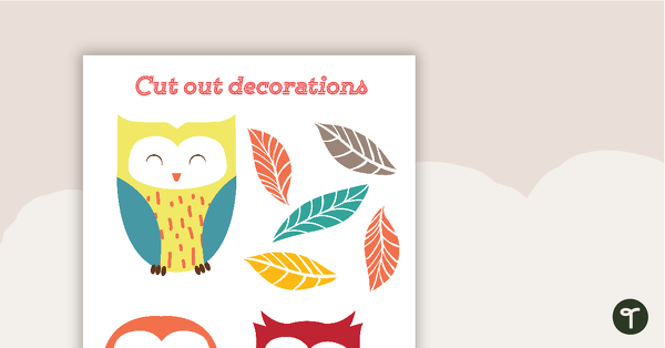 Owls - Cut Out Decorations teaching resource