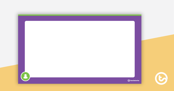 Plain Purple - PowerPoint Template teaching resource