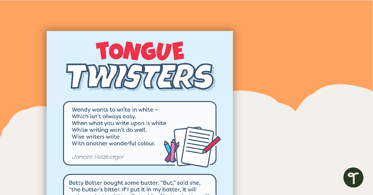 Tongue Twisters – Worksheet teaching resource