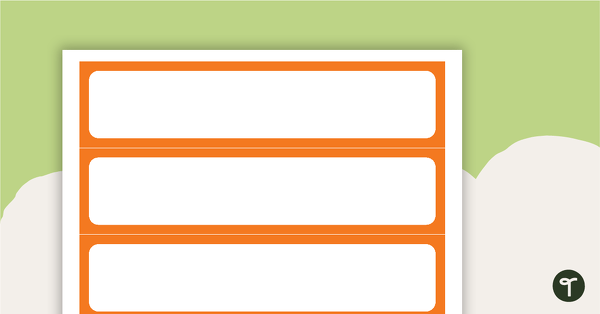 Preview image for Plain Orange - Tray Labels - teaching resource