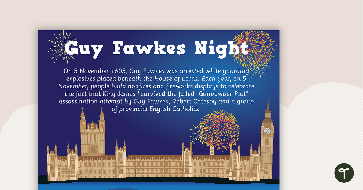 Guy Fawkes Night Poster teaching resource