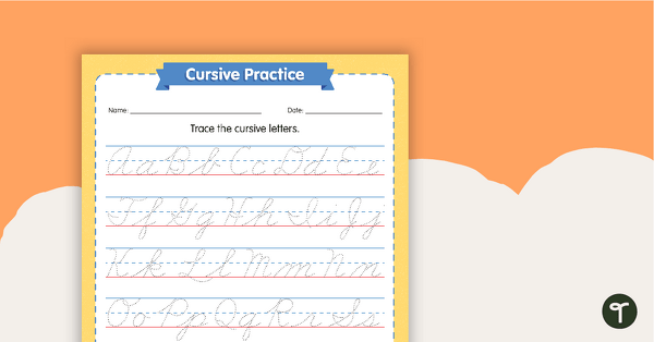 alphabet in cursive printable chart