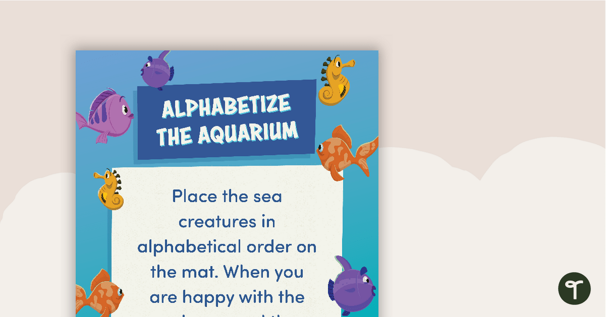 Alphabetize the Aquarium Activity teaching resource