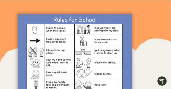 Social Stories - Rules for School teaching resource