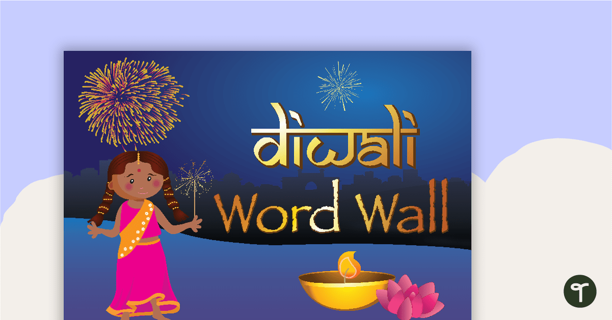 Diwali Word Wall Vocabulary teaching resource
