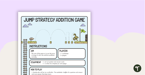 Go to Jump Strategy Addition Game teaching resource