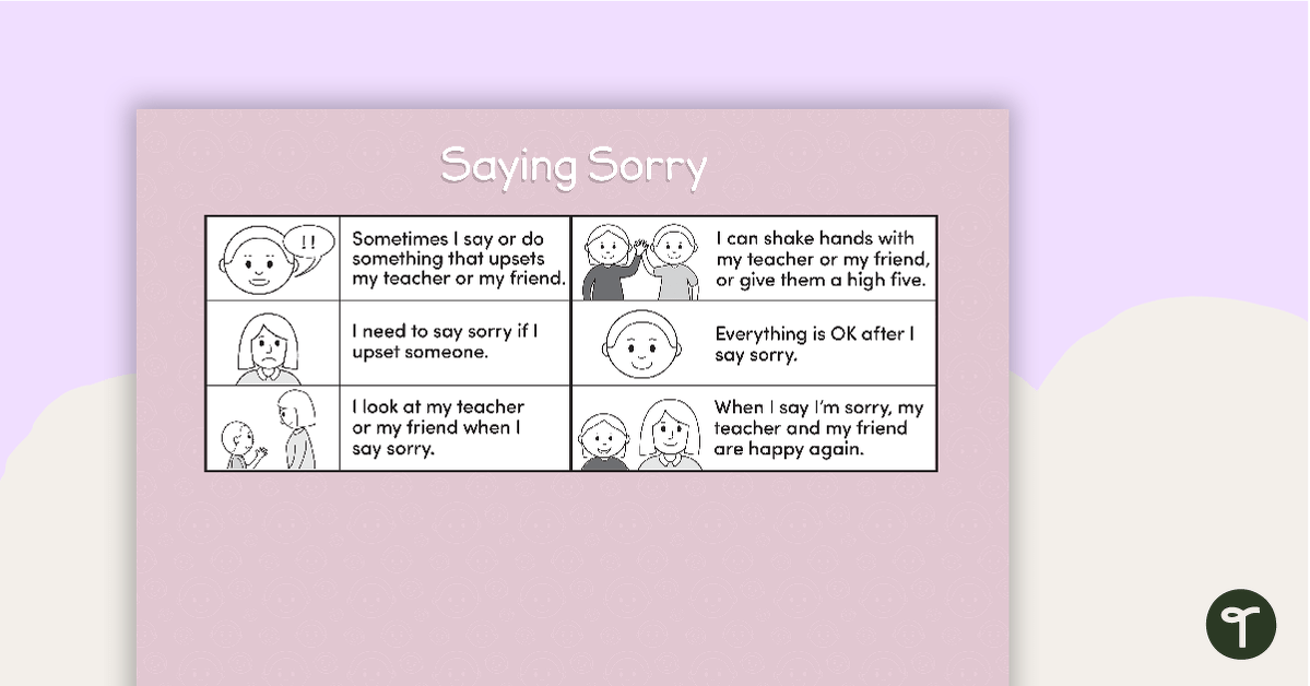Preview image for Social Stories - Saying Sorry - teaching resource