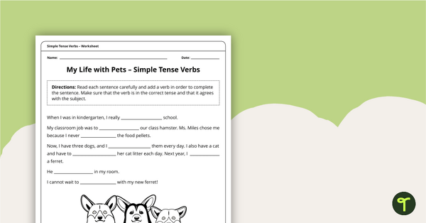 Past, Present, and Future - Verb Tenses Game