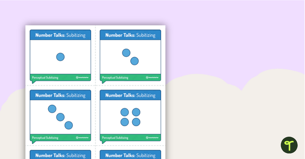 Preview image for Number Talks - Subitizing Task Cards - teaching resource