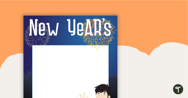 New Year's Page Border teaching resource