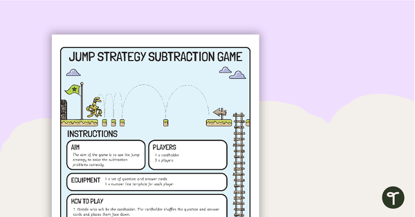 Jump Strategy Subtraction Game teaching resource