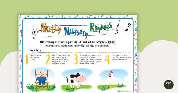 Image of Nutty Nursery Rhymes Speaking and Listening Activity
