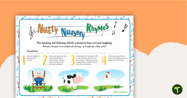 Image of Nutty Nursery Rhymes Speaking and Listening Activity