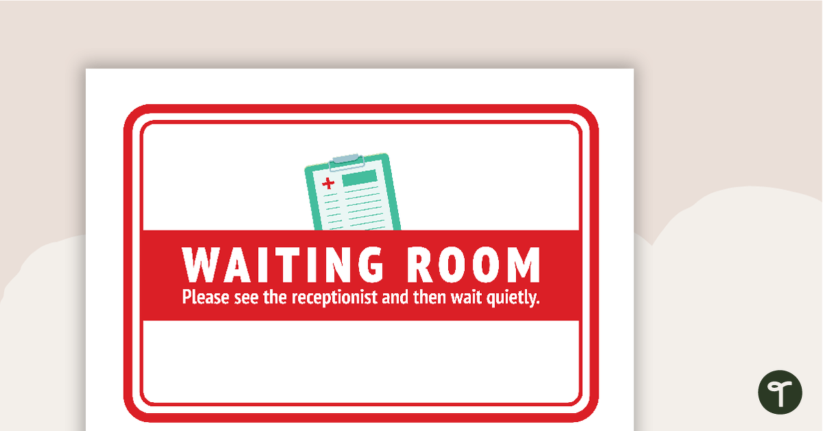 Doctor's Surgery Waiting Room - Poster teaching resource