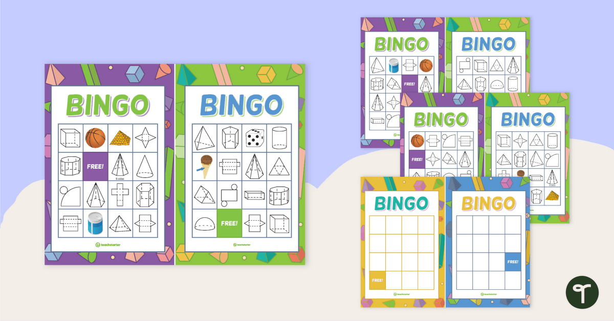 3D Object Bingo teaching resource