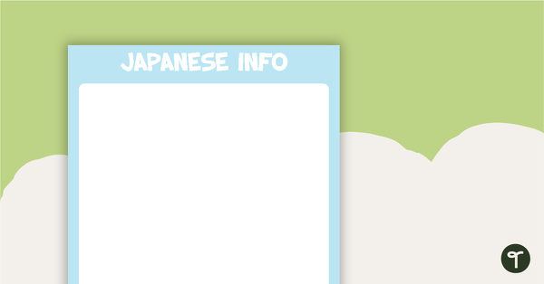 Go to Japanese Geography And Culture Page Borders teaching resource