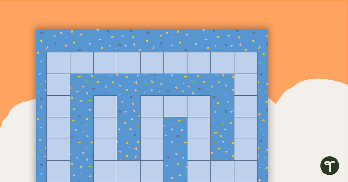 4 Blank Game Boards - Colourful Patterns teaching resource
