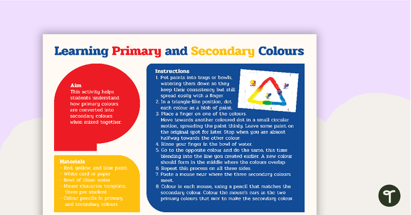 Preview image for Learning Primary and Secondary Colours – Craft Activity - teaching resource