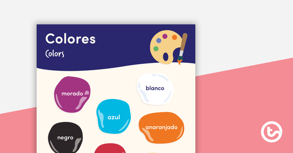 Colors - Spanish Language Poster teaching resource