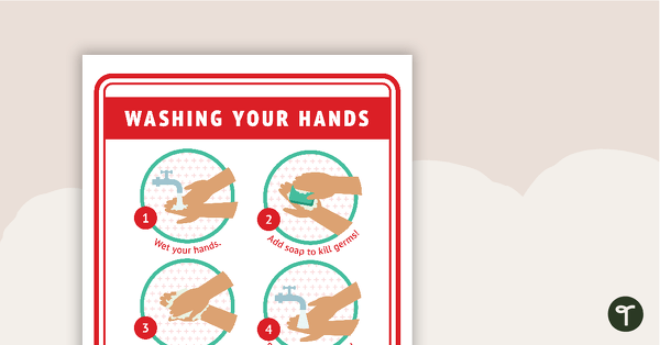 Washing Your Hands Poster teaching resource