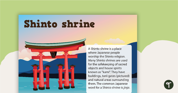 Japanese Places of Worship Posters teaching resource