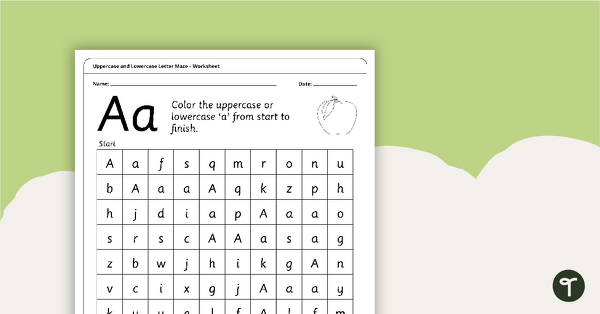 Go to Uppercase and Lowercase Letter Maze - 'Aa' teaching resource