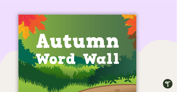 Autumn Word Wall Vocabulary teaching resource