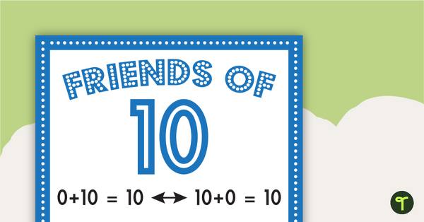 Image of Friends of... 1 to 10 Addition Poster