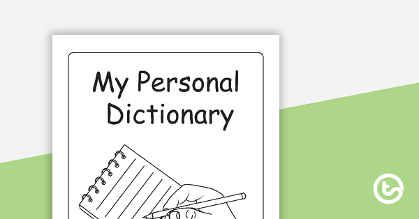 Printable Personal Dictionary - BW Version - 1 Letter Per Page teaching resource