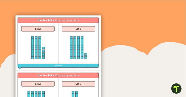 Go to Number Talks - Comparing Numbers Task Cards teaching resource