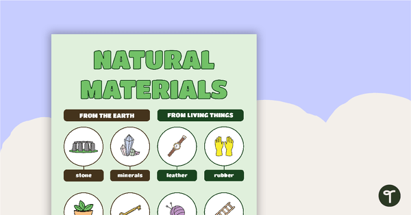Natural Materials Poster teaching resource