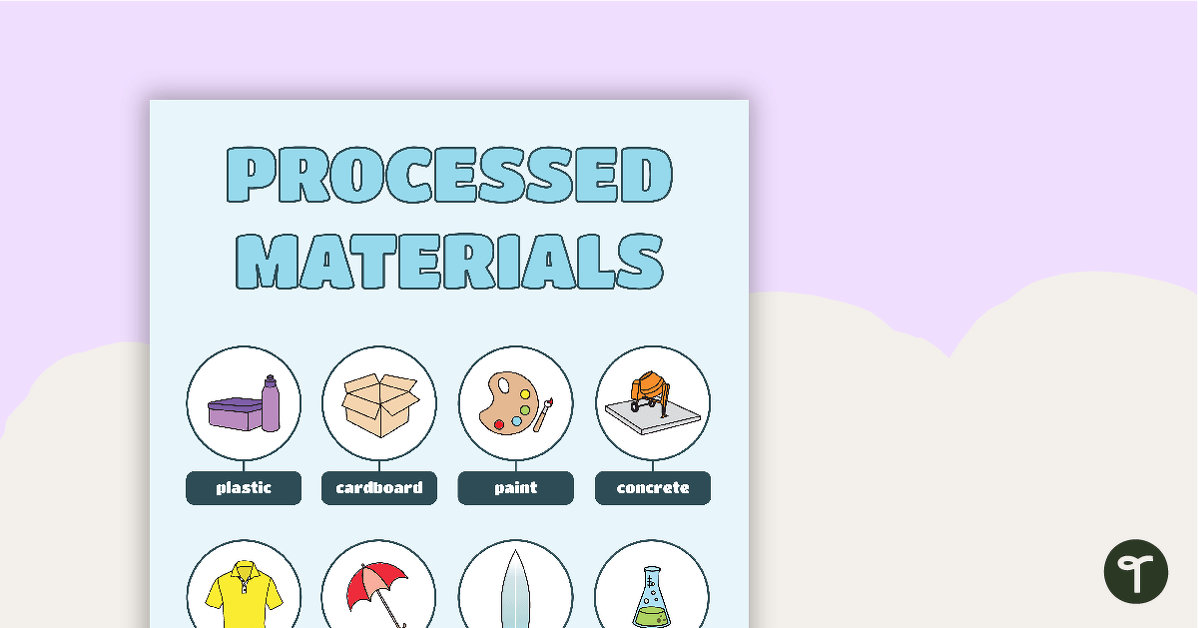Preview image for Processed Materials Poster - teaching resource