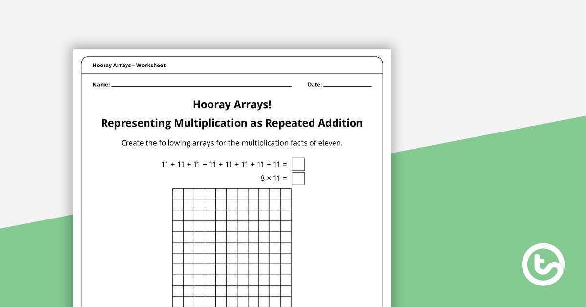 Hooray Arrays - Multiplication Facts of 11 teaching resource