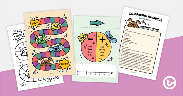 Preview image for Comparing Numbers Board Game - teaching resource