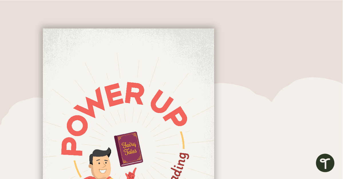 'Power Up With Reading' Superhero-themed Poster teaching resource