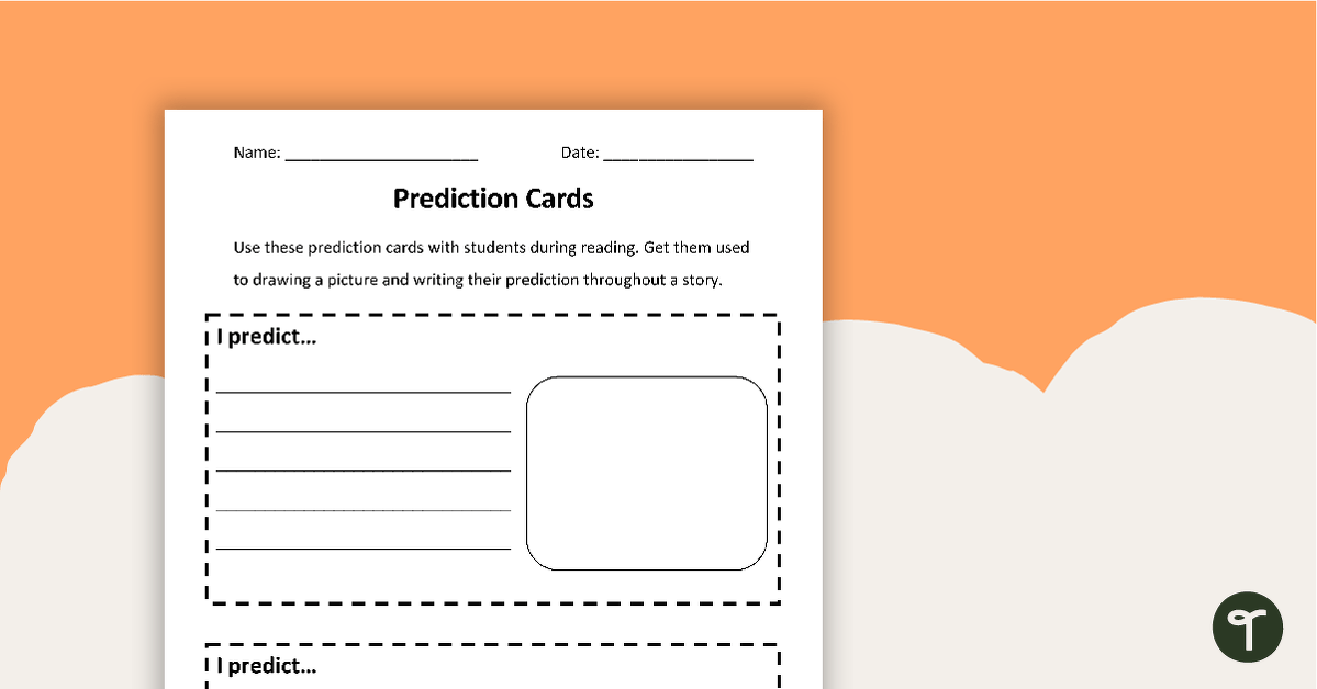 Making Predictions - Recording Cards teaching resource