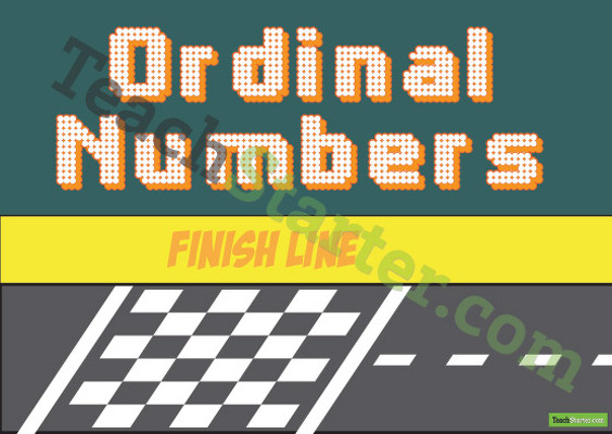 Racing Car Ordinal Numbers 1st - 10th teaching resource