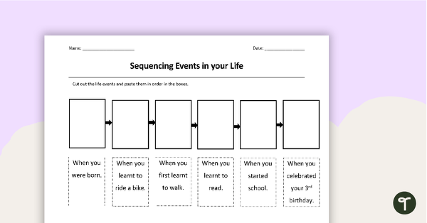 Go to Sequencing Life Events - Worksheet teaching resource