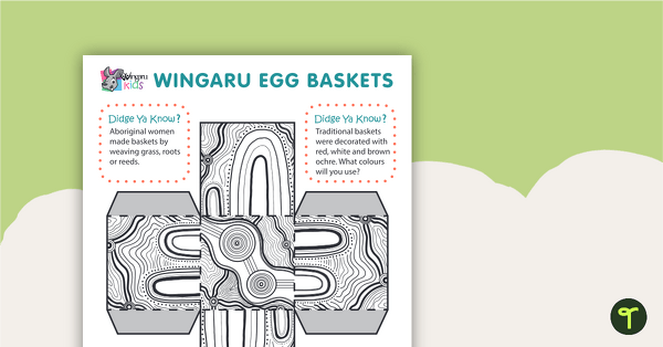 Wingaru Easter Egg Basket teaching resource