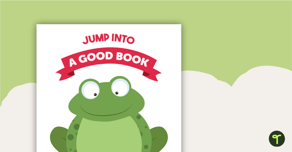Frog-Themed Book Review Template and Poster teaching resource