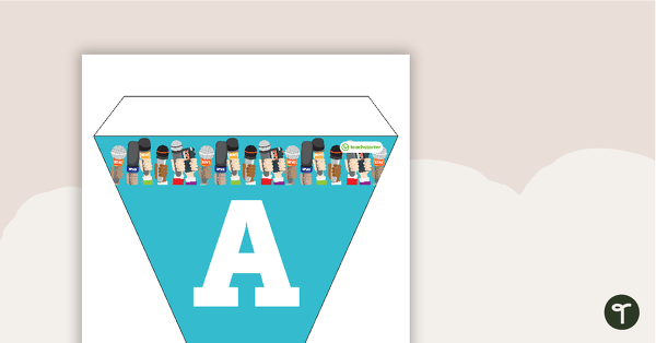 Preview image for Journalism and News - Letters and Number Bunting - teaching resource