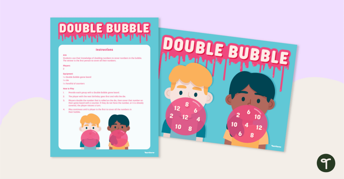 Double Bubble – Doubling Game teaching resource