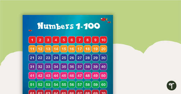 Go to Under the Ocean - Numbers 1 to 100 Chart teaching resource